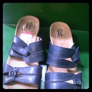 Clark 8.5 leather heels